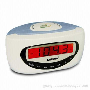 FM Digital Display Radio with Alarm On/Off Function and LED Backlight